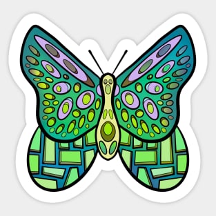 Colourful Abstract Butterfly Sticker